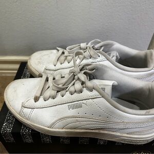 Puma Classic White Lace-Up Sneakers